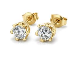 Złote kolczyki z brylantami - 9029br_P_H