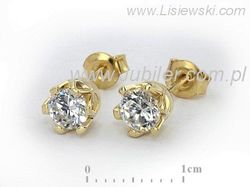 Złote Kolczyki z brylantami żółte złoto - 9029br_SI_H