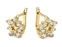 Złote kolczyki z brylantami - 9039_br_SI_H