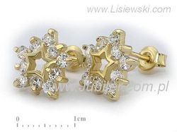 Złote Kolczyki z brylantami złoto 585 - 9040br_SI_H