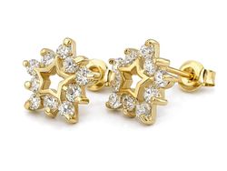 Złote kolczyki z brylantami - 9040br_SI_H