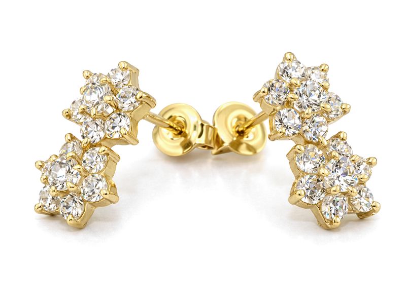 Złote kolczyki z brylantami - 9041br_SI_H - 1