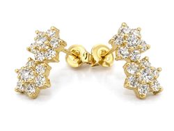 Złote kolczyki z brylantami - 9041br_SI_H