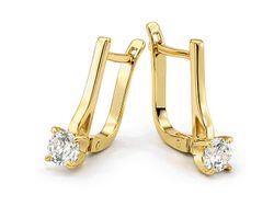 Złote kolczyki z brylantami - 9048k_br_SI_H