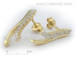 Złote Kolczyki z brylantami żółte złoto 585 - 9052br_SI_H