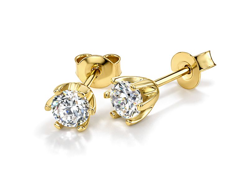Złote kolczyki z brylantami - 9061br_SI_H - 1