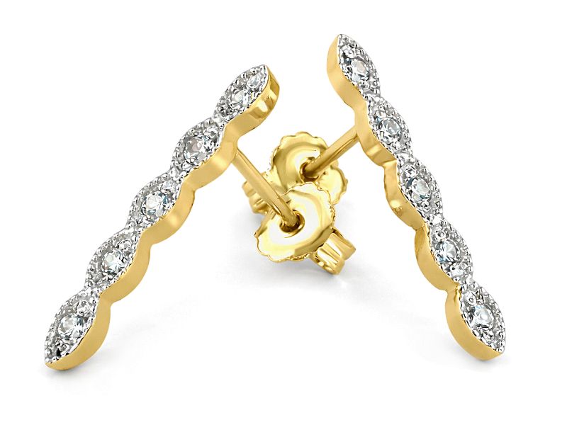 Złote kolczyki ze złota z brylantami - 9071br_SI_H - 3