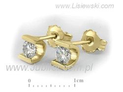 Złote Kolczyki z brylantami złoto proba 585 - 9073br_SI_H