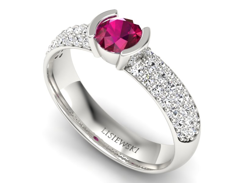 Pierścionek z rubinem i brylantami promocja - 930skW_pro - 3