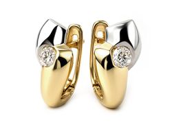 Złote kolczyki z cyrkoniami żółte złoto - 987k