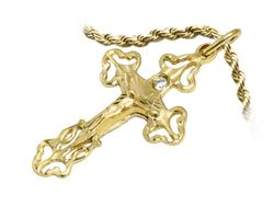 Złoty krzyżyk 14k - symbol codziennej elegancji - 98m
