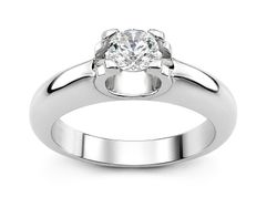 Złoty pierścionek z brylantem białe złoto - b1119br_VS_H