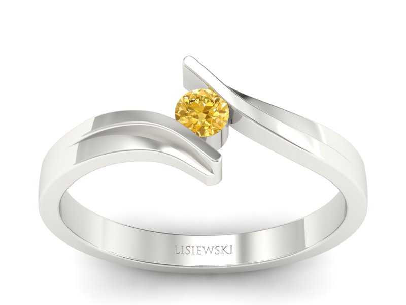Pierścionek z brylantem złoto - b1171_2_75_p-goldcanaryle - 1
