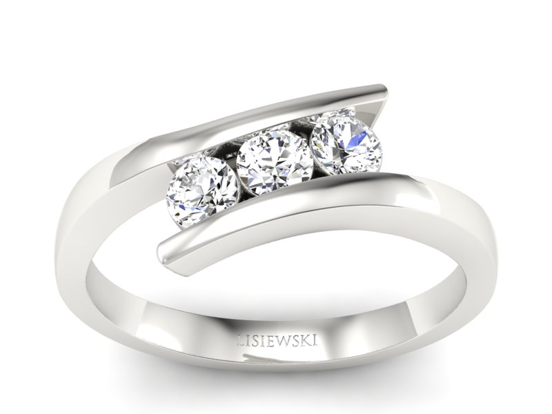 Złoty pierścionek z brylantami - b1174br_P_H - 1