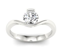 Pierścionek zaręczynowy z brylantem - b1278br_si_H