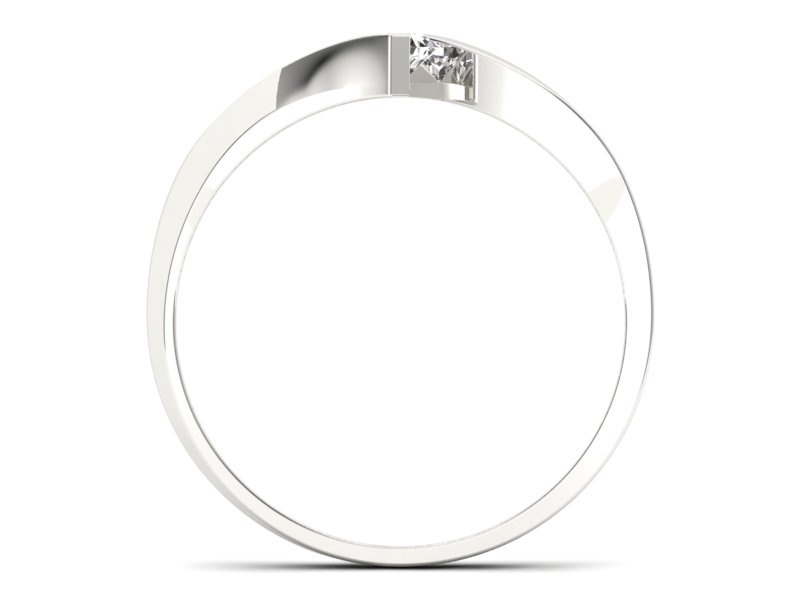 Złoty pierścionek z brylantem białe złoto - b1346br_Si_G - 2