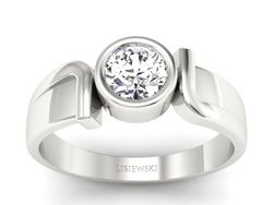 Złoty pierścionek z brylantem białe złoto - b20046br_P_H