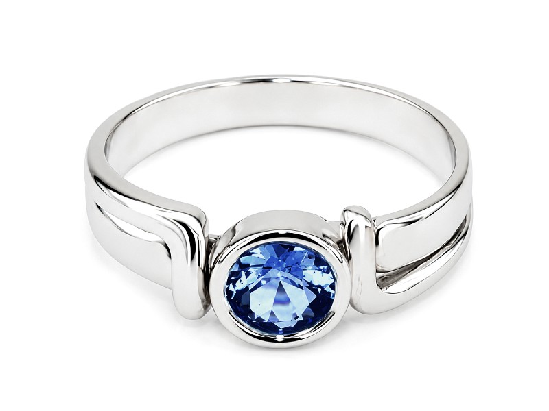 Złoty pierścionek ze spinelem białe złoto - b235b_spinel - 2