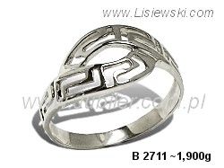 Złoty pierścionek białe złoto