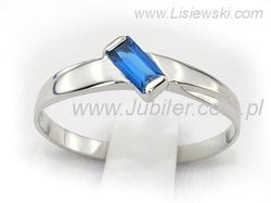 Złoty Pierścionek ze spinelem białe złoto 585 - b2808p