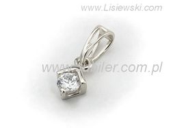 Zawieszka Wisiorek z brylantem złoto 585 - b497wbr_Si_H