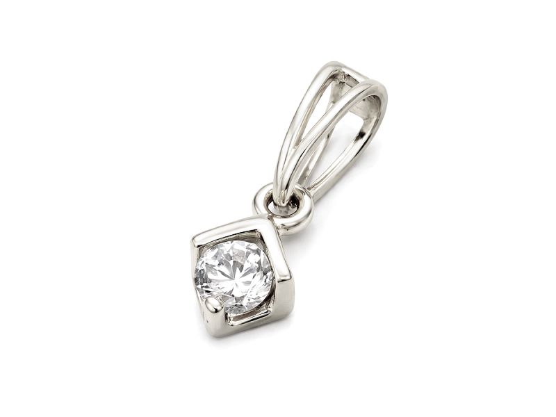 Zawieszka wisiorek z brylantem - b497wbr_Si_H - 1