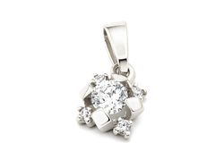 Złota zawieszka wisiorek z brylantami - b499wbr_SI_H