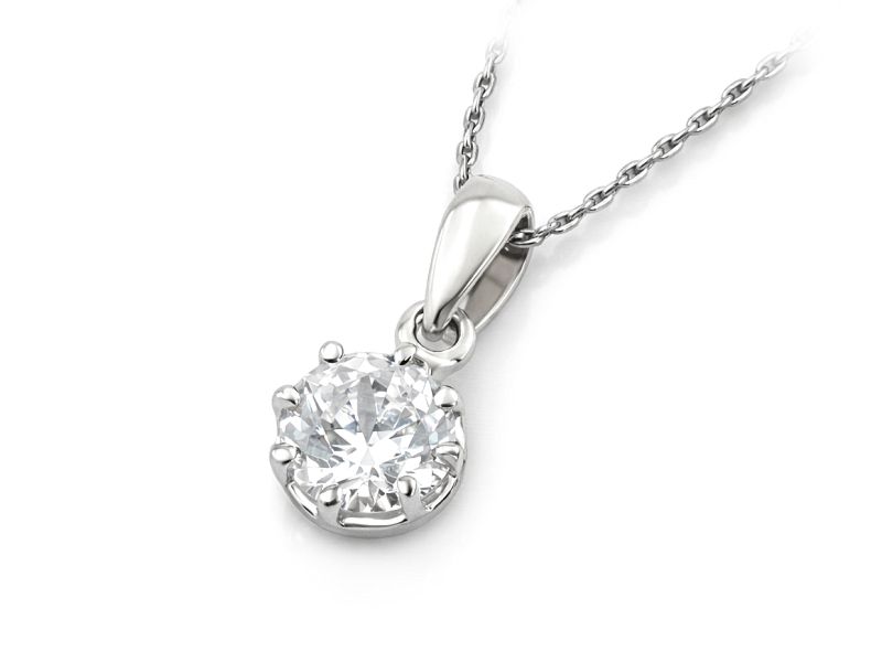 Złota zawieszka wisior z brylantem - b519wbr_Si_H - 1