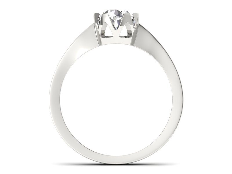 Złoty pierścionek z brylantem białe złoto - b540bbr_SI_E - 2