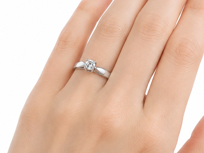 Elegancki pierścionek z diamentem - b711bbr_Si_H - 3