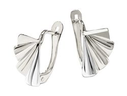 Złote kolczyki białe złoto - b856