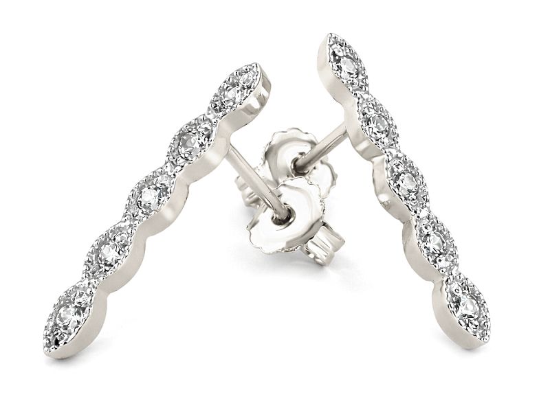 Złote kolczyki z brylantami białe złoto - b9071br_SI_H - 3