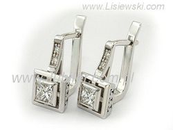Złote Kolczyki z diamentami białe złoto - b_30005Kbr_SI_H