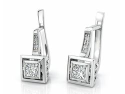 Złote kolczyki z diamentami białe złoto - b_30005Kbr_SI_H
