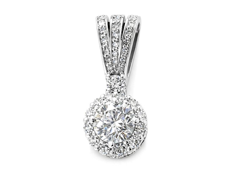 Wisiorek zawieszka białe złoto - b_w20057br_SI_G - 1