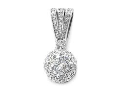 Wisiorek zawieszka białe złoto - b_w20057br_SI_G