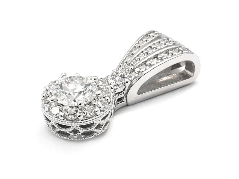 Wisiorek zawieszka białe złoto - b_w20057br_SI_G - 3