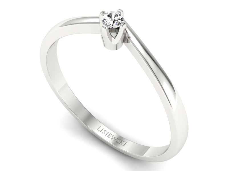 Złoty pierścionek z brylantem białe złoto - bg1100br_P_H - 3