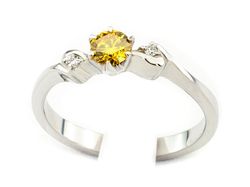Pierścionek z brylantem i diamentami - bjg1032gold_2_75_p