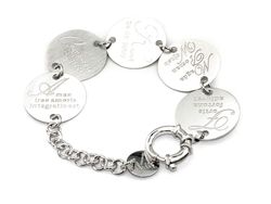 Bransoletka białe złoto z sentencjami - bransoleta_a