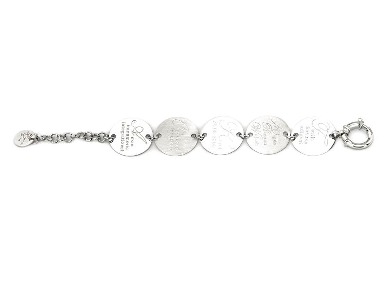 Bransoletka białe złoto z sentencjami - bransoleta_a - 2