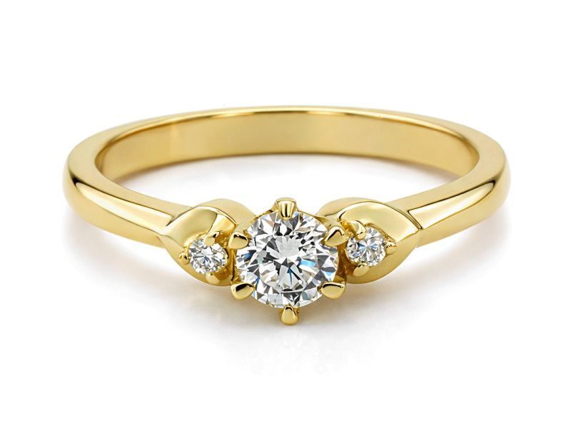 Złoty pierścionek z brylantami żółte złoto - jg1043br_P1_H - 2