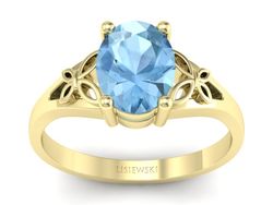 Złoty pierścionek z topazem żółte złoto - jg347ztp