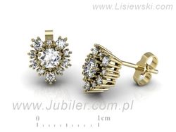 Złote Kolczyki z brylantami żółte złoto 585 - K15056z