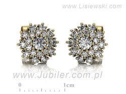 Złote Kolczyki z brylantami żółte złoto 585 - k15059z