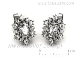 Złote Kolczyki z diamentami białe złoto proba 585 - k15074b