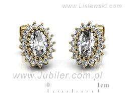 Złote Kolczyki z diamentami żółte złoto 585 - k15088z