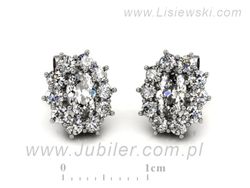 Złote Kolczyki z diamentami białe złoto proba 585 - k15089b
