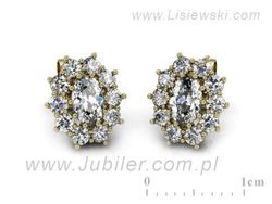 Złote Kolczyki żółte złoto z diamentami - k15089z