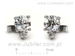 Kolczyki z brylantami białe złoto 585 - K15091Bbr_VS_G